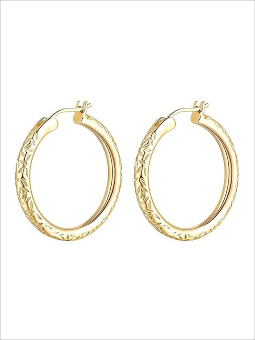 14K Gold Plated Hoop Earrings Timeless Versatile Jewelry